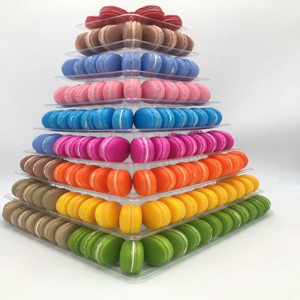 

9 Flexible Plastic Tiers Fondant Cake Stand Cake Pops Macaron Display Stand Wedding Table Decorating Tools Dessert Candy Bar