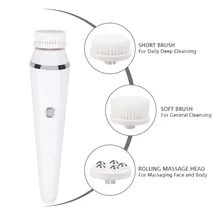 Глубокое Очищающее средство, щетка для лица 3 в 1, перезаряжаемая электрическая, как показано на ТВ, 3 скорости, портативное очищающее средство для пор