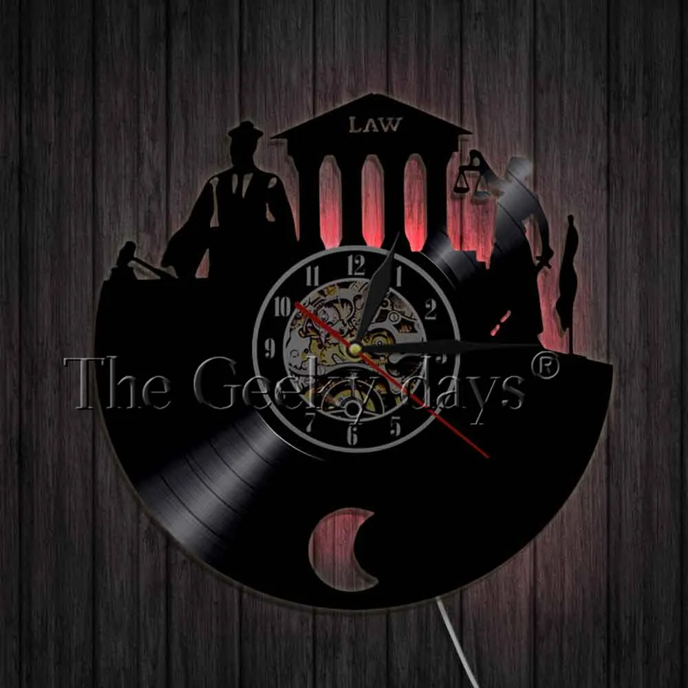 Настенные часы для юстиции и молотка с виниловой пластиной|clock home decor|vinyl record clock3d