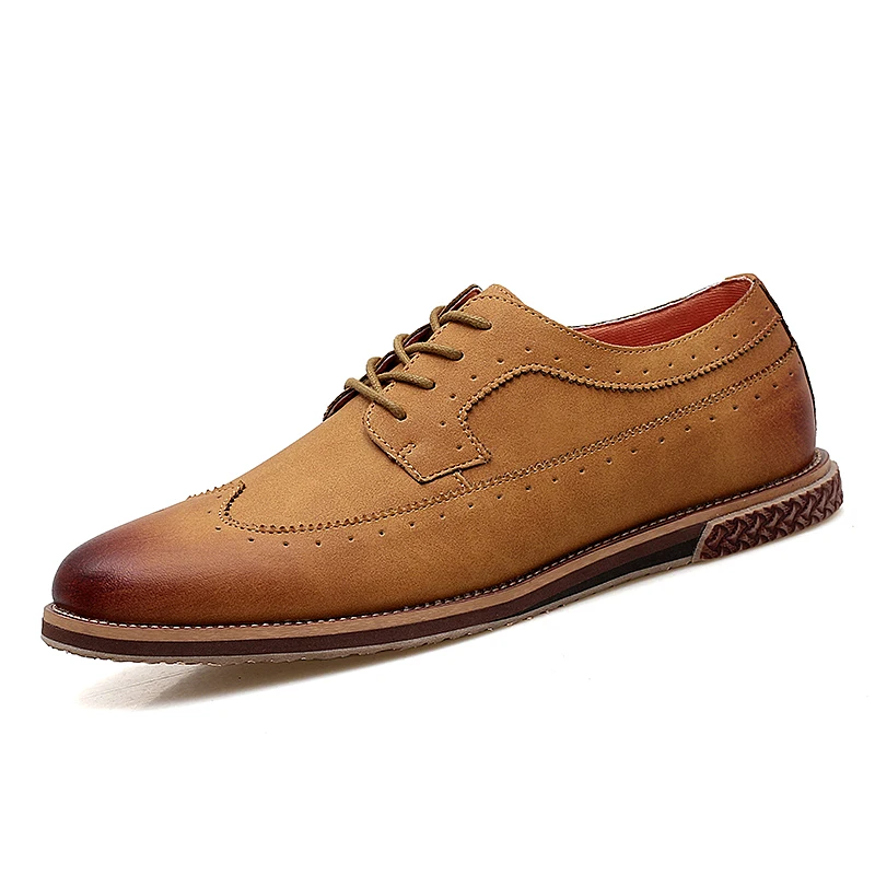fashion suede leather men shoes elegant male footwear italian office leisure moccasins dress classic brogue oxford shoes for men (12)