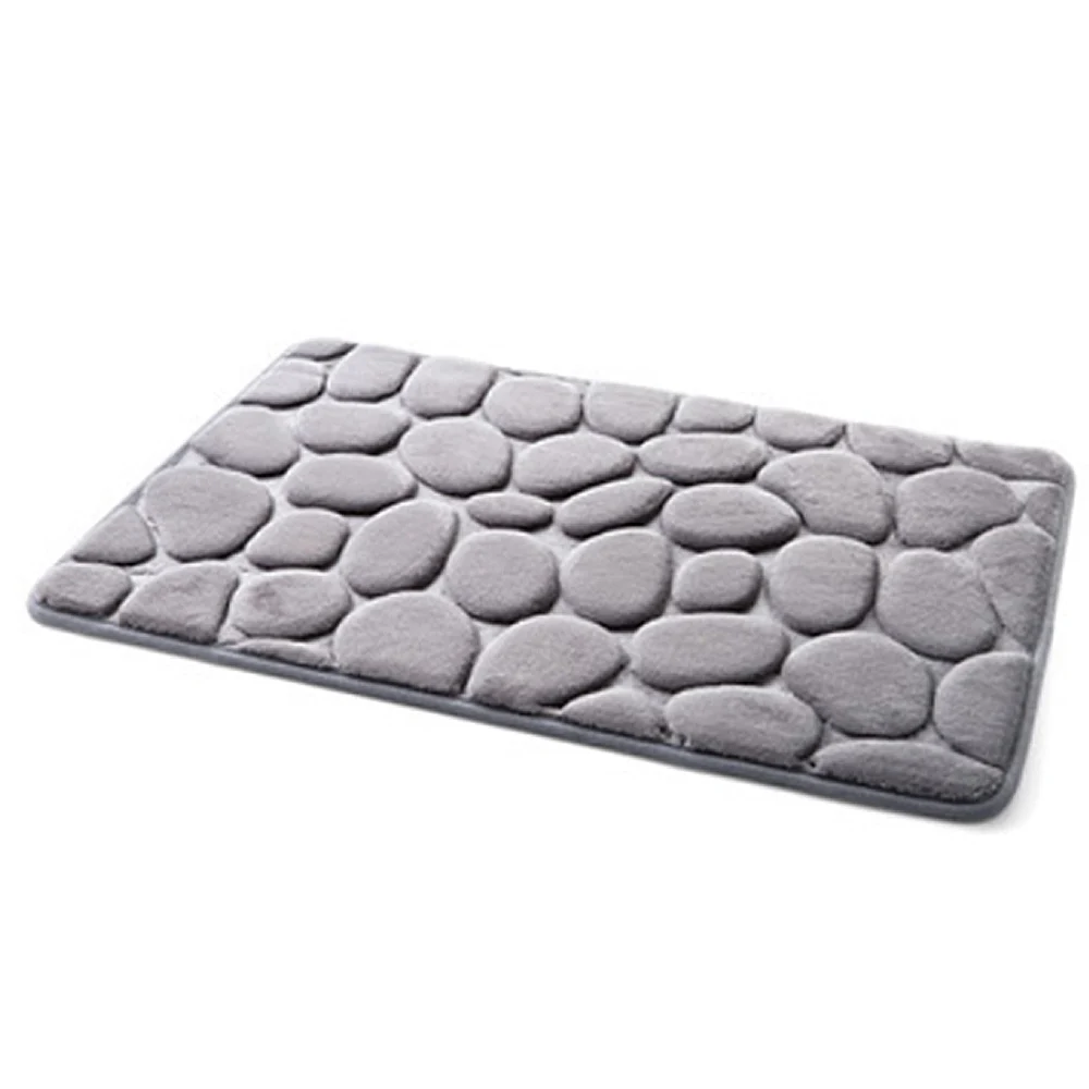 Gray 1 шт. ПВХ Cobble Форма Ванная комната Нескользящие коврики коврик с памятью формы туалет ванна нескользящий коврик пол ковер галька Противоскользящие коврики для ванной комнаты - Цвет: Gray