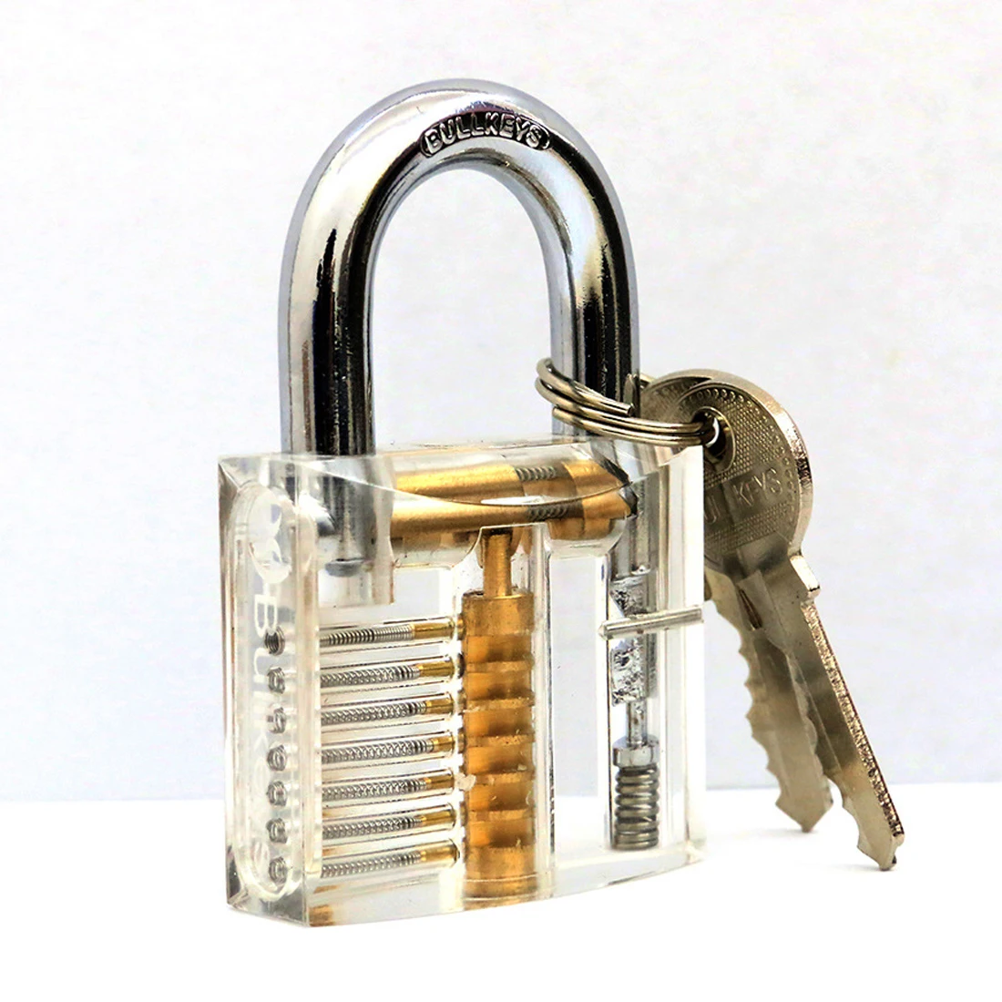 

Good 1pc Cutaway Inside View Of Practice Transparent Padlock Lock Training Skill Pick View Padlock For Locksmith With Smart Keys