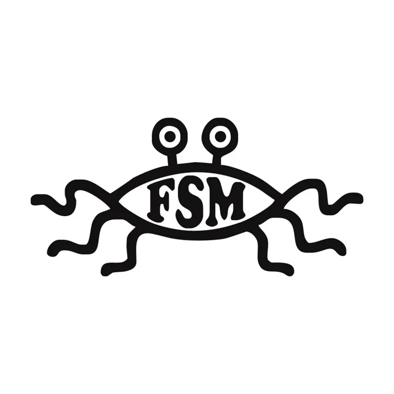 FSM летающие спагетти Монстр 13 3X6 6 см забавный мотоцикл стикер s наклейки для дома