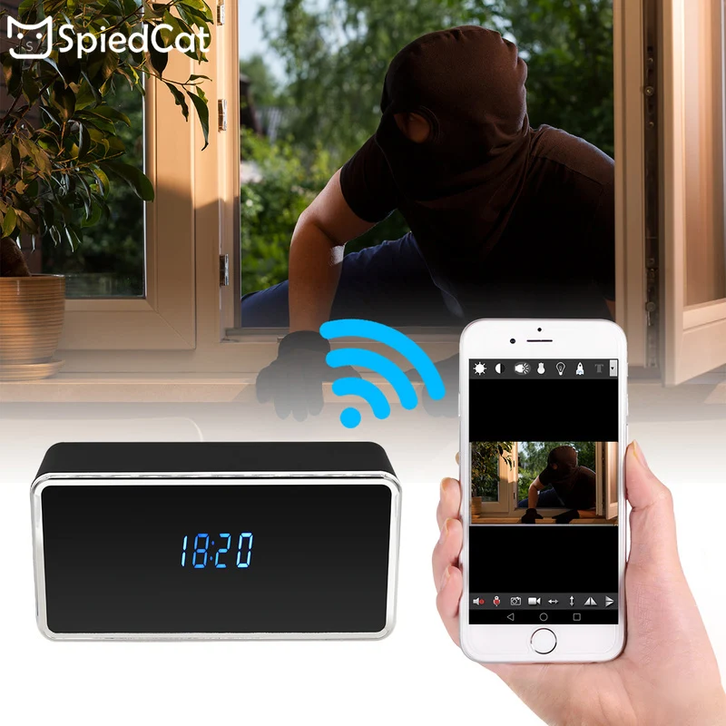 WI-FI Беспроводной 4 K HD securitytable часы P2P Камера 140 градусов широкоугольный
