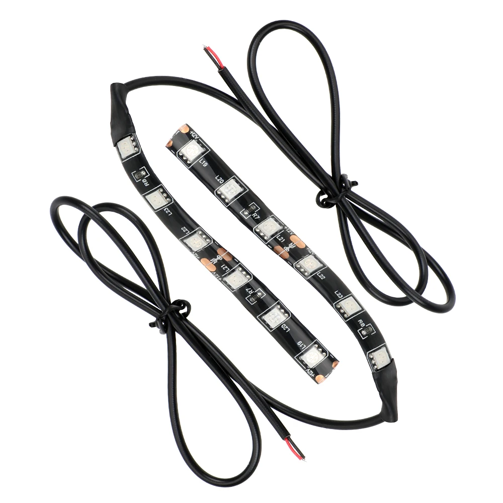 

2pcs/Set Motorcycle Turn Signal Light Flexible 5050 SMD LED MIni Light Strip 12V Amber Indicator Blinker