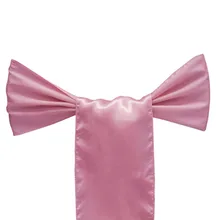 100 шт. светло-розовый атласная лента с бантом для стула 15 см X 275 см Свадьба/HOT/