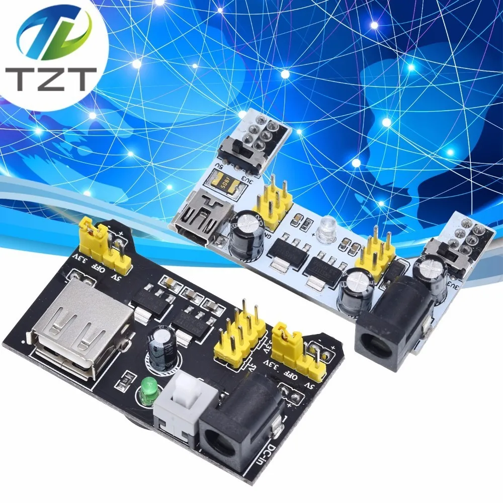 Макетная плата TZT MB102 без пайки модуль питания для Arduino Nano 3 В 5 в белая/черная