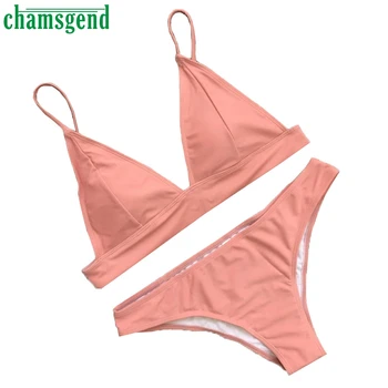 

CHAMSGEND 2019 summer Temptation Bra Sets Women Fashion Solid Underwear Set Push Up Bra and Panties Set 2pcs Outfits #30