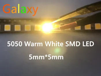 

4000PCS 5050 Warm white SMD SMT LED PLCC-6 3-CHIPS 5050 led 60MA Mid-power 10-18LM 0.2W High quality Wholesale