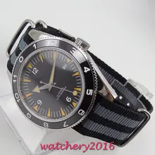 41mm Corgeut black sterile dial luminous marks date window Miyota automatic movement men's Watch 41mm Corgeut black sterile dial luminous marks date window Miyota automatic movement men's Watch