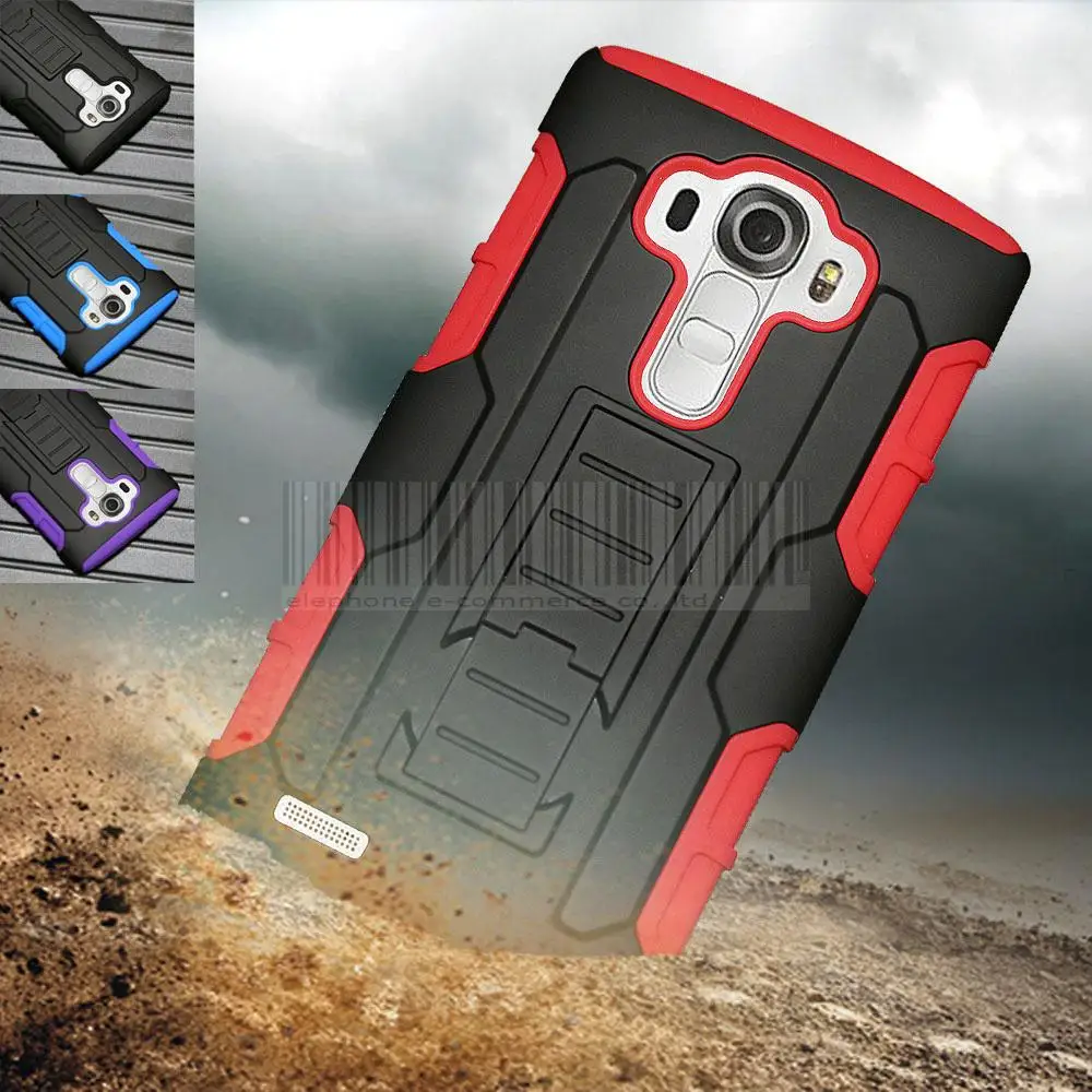 Case For G4 Anti-knock Impact Armor Hybrid Hard Holster With Belt Clip Shockproof Stand Cover LG |