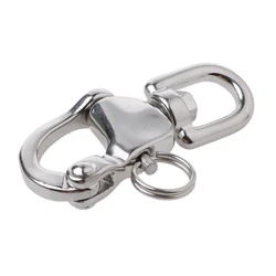 High Quality 1 Pc Stainless Steel Heavy Duty Snap Shackle D Ring Swivel Bail Marine Boat Yacht Sailing 10166 High Quality 1 Pc Stainless Steel Heavy Duty Snap Shackle D Ring Swivel Bail Marine Boat Yacht Sailing 10166