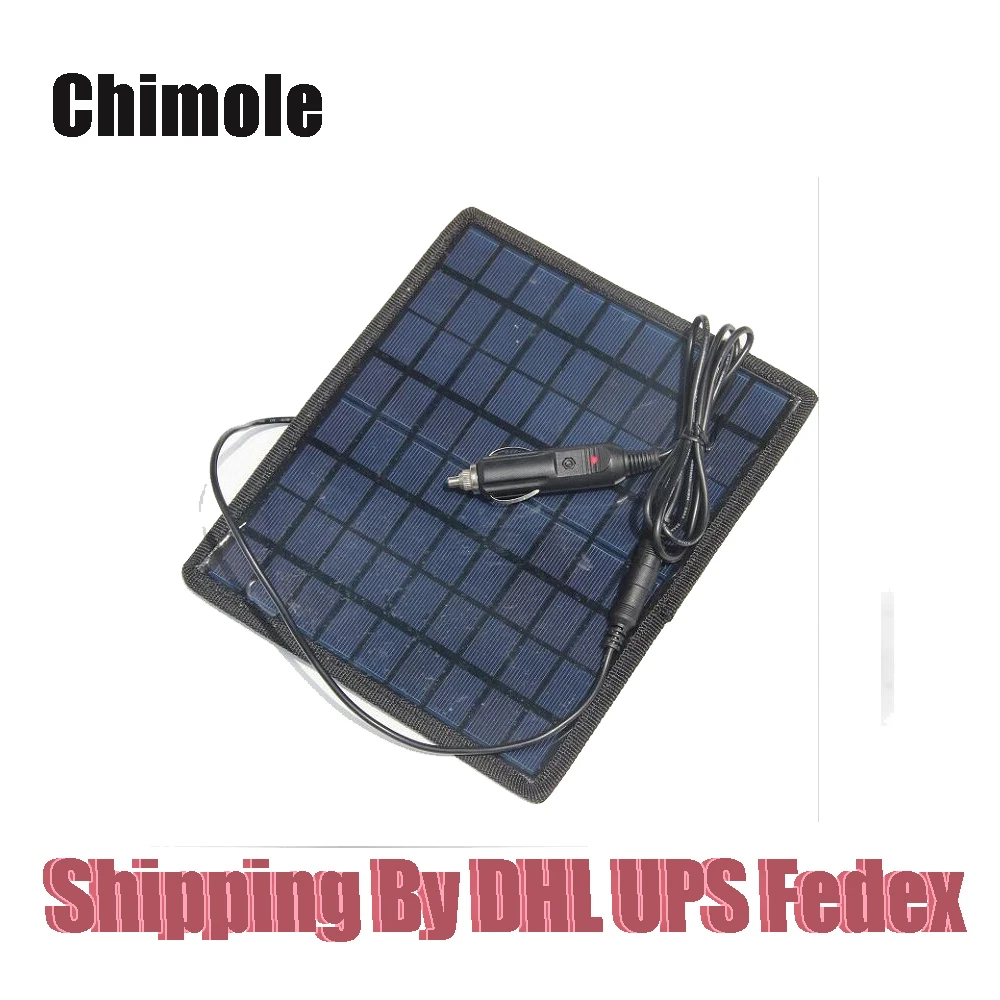 

12V 5W Portable Solar cell Multi-Purpose Solar Battery Charger for Cars Boat Motorcycle Solar Battery Panel With Car Charger
