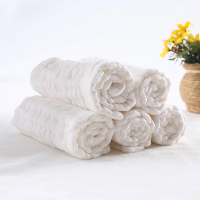 

5 Pieces Baby Diapers 12 Layers Baby Bubble 100% Cotton Cloth Diapers Baby Washable And Reusable Diapers Soft Cotton Diapers