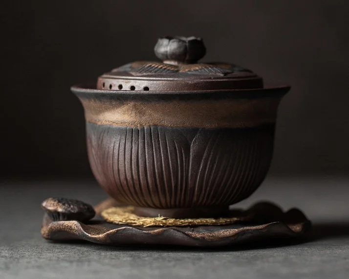 Китайский керамический гайвань кунг-фу, домашний современный минималистичный чайный набор с чашей, подарок для дома и офиса, чайная тарелка gaiwan, настольный декор lf392 - Цвет: style 1