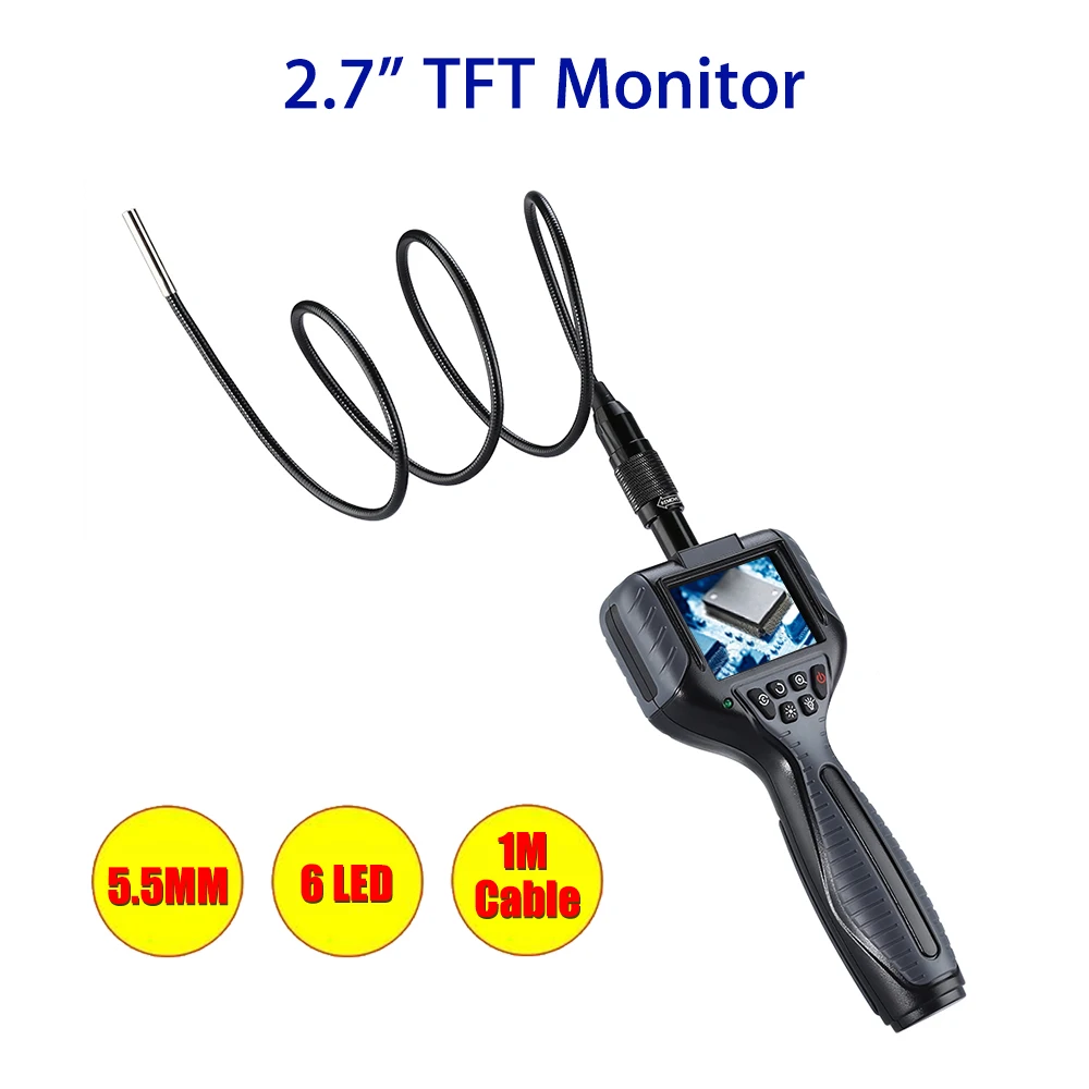 

Camara Endoscopica 5.5mm Lens Endoscope 1M Snake Tube Pipe Borescope Inspection Surveillance Inspector Video Waterproof boroskop
