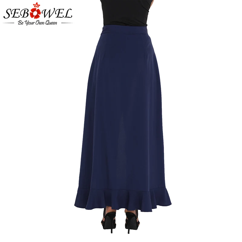 Navy-Chiffon-Tie-Waist-Ruffle-Palazzo-Pants-LC77034-5-2 