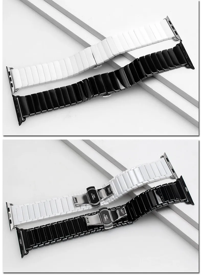 Керамика ремешок для Apple Watch группа 4 44 мм 40 мм iwatch ремешок 42 мм 38 мм браслетный ремешок для часов Ремешок пояс с бабочками серии 4 3 21