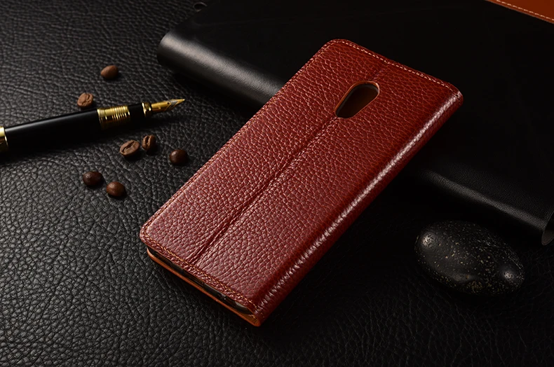 Tampa do Suporte de Couro Cases de Telefone Capa para Meizu Case Kezihome Litchi Genuine Leather Flip Pro6 Coque 6 Pro 9 Estojos p carteira