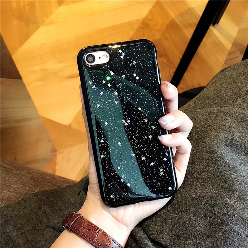 Download Jet black glitter phone cases for Apple iPhone 6 7 8 Plus ...