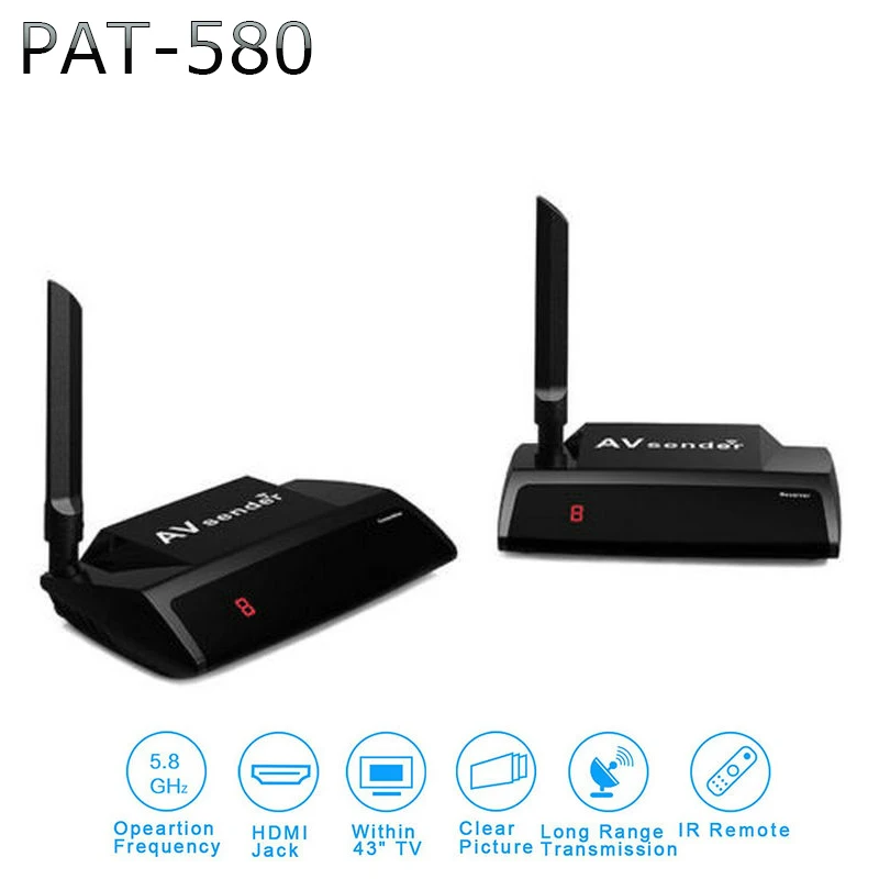 Новинка! Беспроводной HDMI передатчик PAT580 5 8 ГГц AV TV беспроводной аудио видео