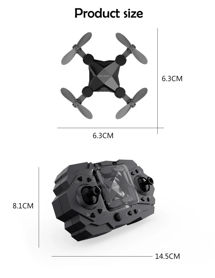 Chiger 901H Мини-Дрон и очки VR RC Квадрокоптер wifi с камерой 720p HD 3D Складной Дрон с удержанием высоты