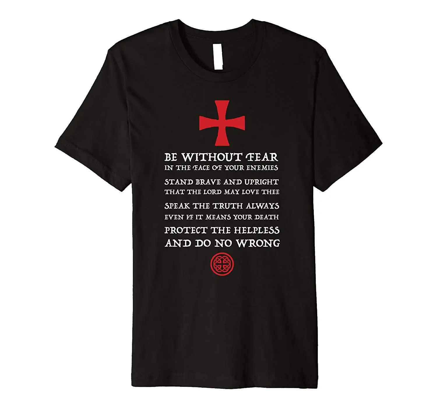 

Mens Crusader Knight | Knights Templar Code T Shirt | Holy Cross Free shipping newest Fashion Classic Funny Unique gift