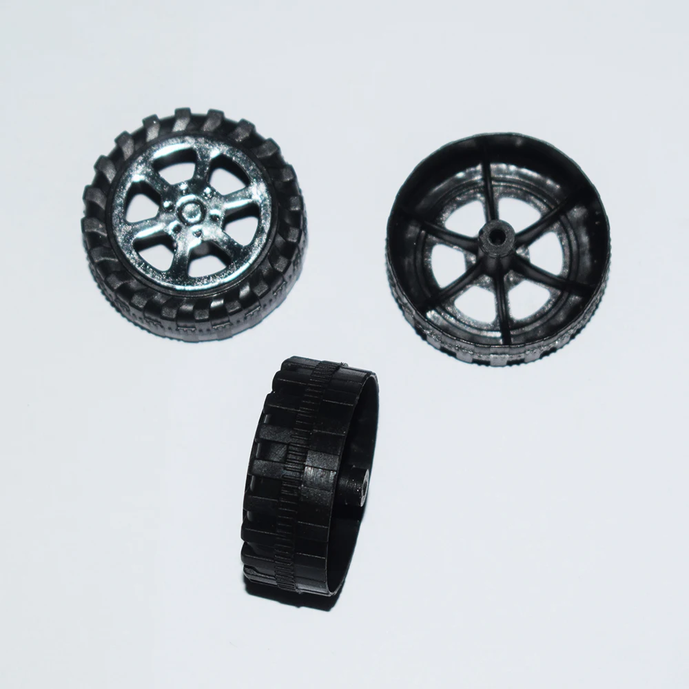 30pcs 2x35mm Plastic Toy Wheels Toy Accessories Technology Model Parts