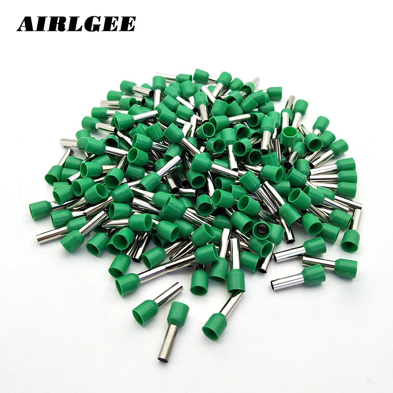 

200Pcs 6mm2 Crimp Wire End Terminal E6012 Insulated Bootlace Ferrule Connector Green For 10AWG Cable Free shipping