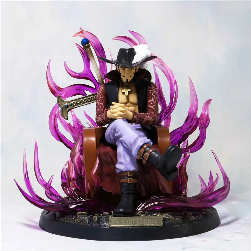 

One Piece Anime Figure Dracule Mihawk One Piece GK Statue PVC Collectible Model Toy 19cm in Box