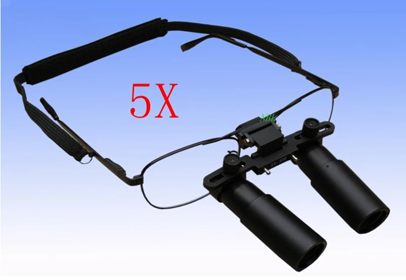 5X Black HD Dental Glasses Surgical Magnifier Lens Medical