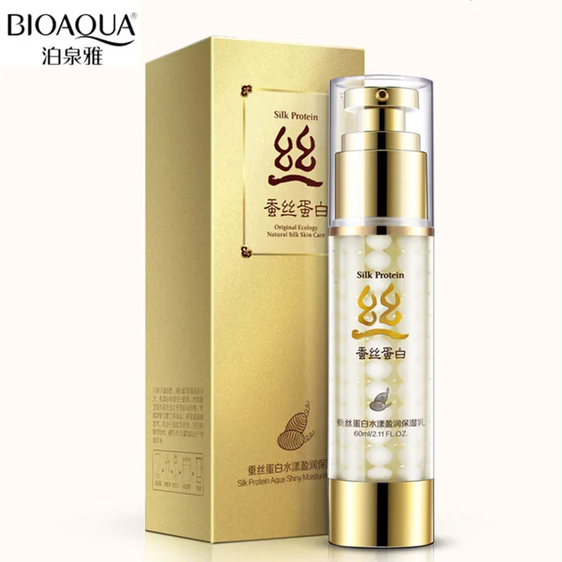 BIOAQUA Silk Protein Essence Emulsion Cream Hydrating Moisturizing Whitening Oil Control  Nourishing Face Facial Care Beauty 1