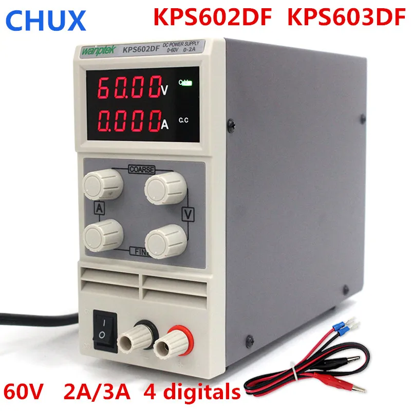 

KPS602DF DC Power Supply 0-60V 2A 3A Four Display number KPS603DF Adjustable Switch laboratory Power Supplies