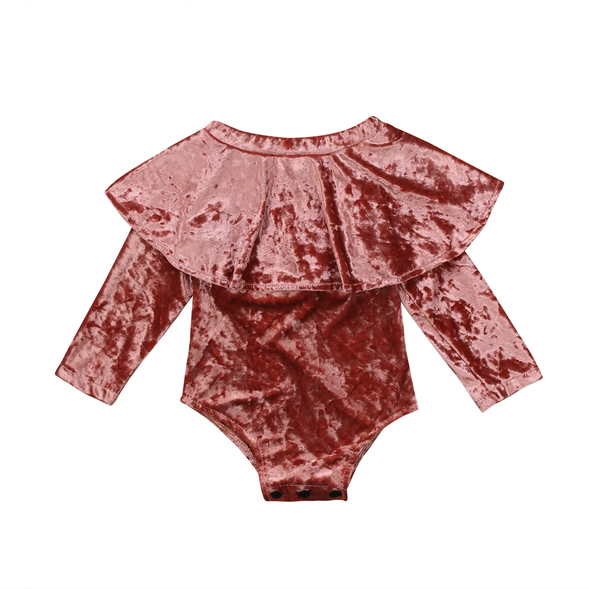 Fashion Newborn Kids Baby Girls Romper Off Shoulder Velvet Romper