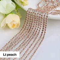 3yards/piece 17colors glass crystal Rhinestones chain, Gold bottom sew on Cup Chains For diy Sewing Clothes Accessories