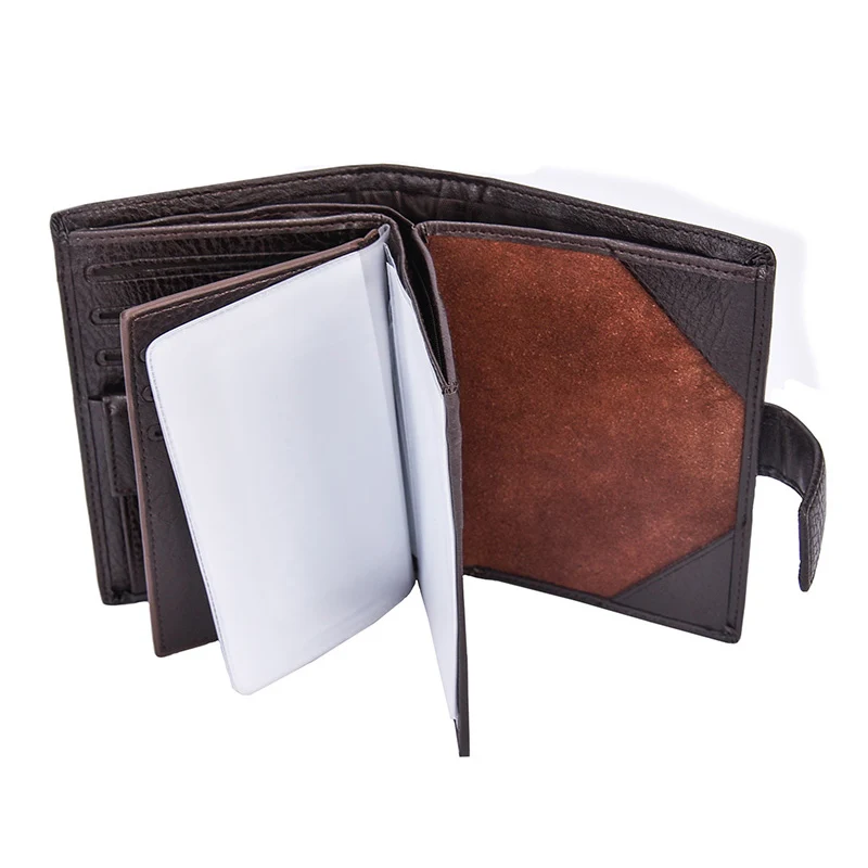 

Men's 3 Fold PU Leather Passport Holder Multi-function Vertical Wallet Packet Change Purse New