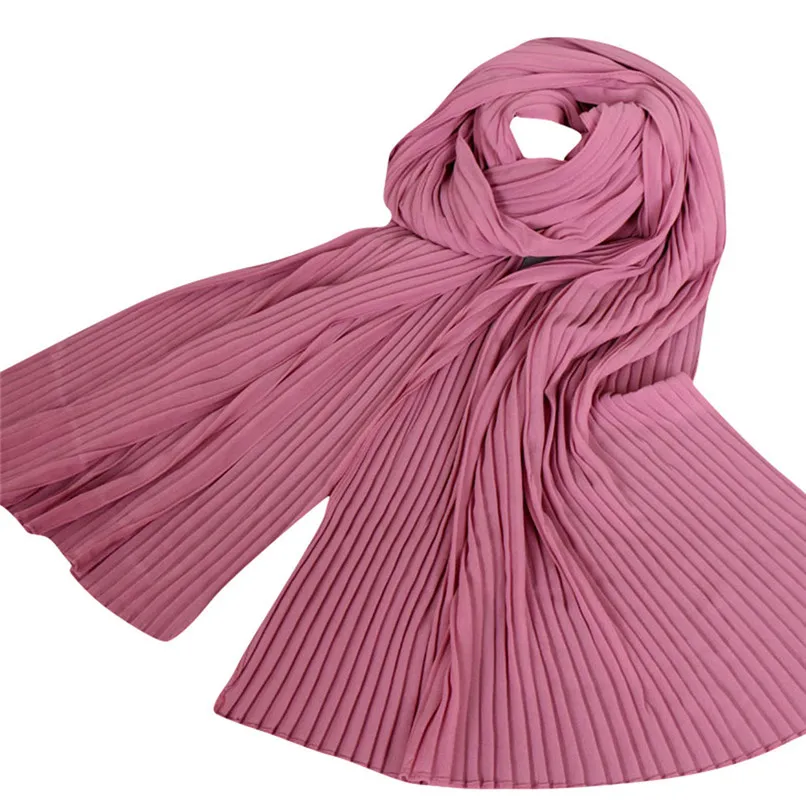 Пеший Туризм шарфы для женщин для шифон мнется мусульманских шарф-хиджаб шарф шаль Бандана солнцезащитный платок#2m01 - Цвет: I