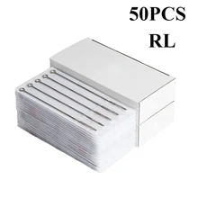 50 шт Профессиональные иглы для татуировки 3RL 5RL 7RL 9RL 11RL 13RL 14RL Размер Одноразовые Ассорти стерильные иглы для татуировки 0,30 мм