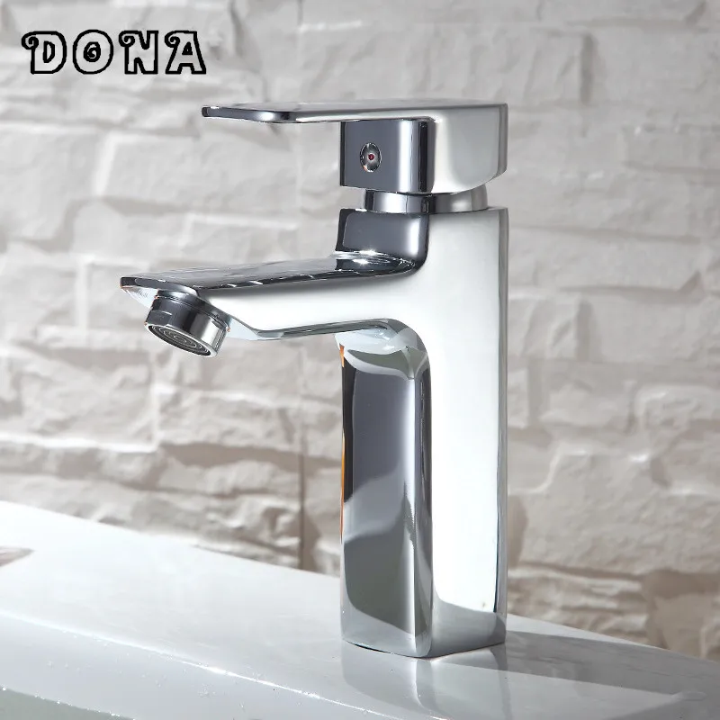 

Luxury Bathroom Basin Faucet Sink Mixer Tap Single Handle Chrome Finish with Hot Cold Hose Torneira cozinha DONA2109