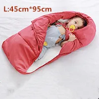 Новые поступления,, детское осенне-зимнее уплотненное Пеленальное Одеяло для новорожденных, спальный мешок для малышей - Цвет: red L