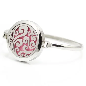

10pcs/lot New Design Stainless Steel Designer Aroma Essential Oil Diffuser Perfume Locket Bracelet Bangle
