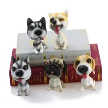 1 шт., Автомобильная Стайлинг, резиновая милая кукла для собаки, кукла "Хаски", автомобиль, кивает, собака, встряхивает голову, украшение для собаки, для автомобиля, предметы интерьера