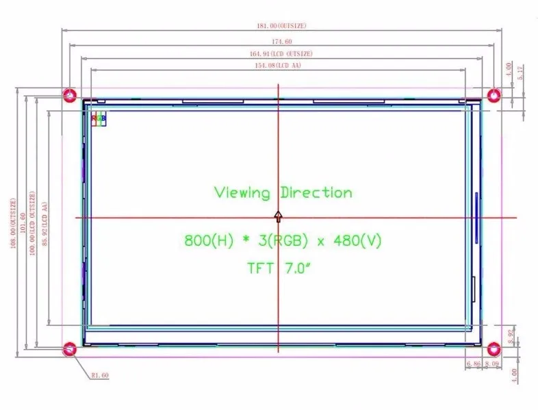 Английская версия Nextion 7," HMI Интеллектуальный ЖКД жесткий экран модуль Дисплей для Arduino lcd TFT Raspberry Pi ESP8266