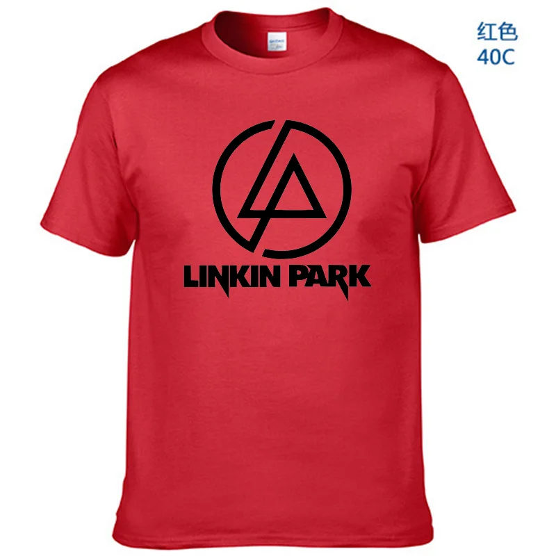 Летняя модная мужская футболка Lincoln LINKIN Park, хлопковая брендовая одежда Linkin, короткие топы, футболки - Цвет: Red-B