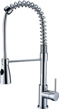 

Chrome Kitchen Faucet Double Sprayer Vessel Sink Mixer Tap Deck Mounted Single Hole Fauce