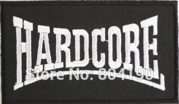 

HARDCORE Metal Punk Dance Biker Chopper MC Motorcycle Vest Patch Embroidered SEW ON IRON ON Vest Badge