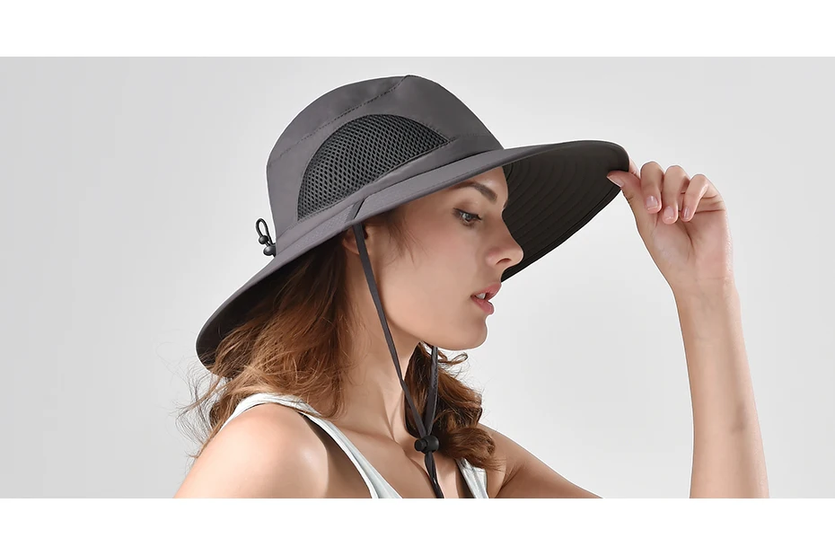 FURTALK Safari солнцезащитные головные уборы для мужчин и женщин Boonie с широкими полями ведро Водонепроницаемый Packable UPF 50+ Рыбалка Пешие прогулки шляпа SH043