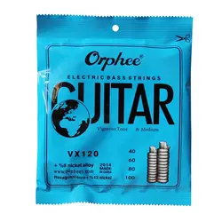 Orphee Струны для электрической бас-гитары из углеродистой стали серии шестиугольные провода средней освещенности сильные струны