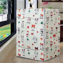 Крышка для стиральной машины с мультяшным покрытием, серебряная Водонепроницаемая Крышка для стиральной машины, автоматическая барабанная машина, Солнцезащитная крышка для дома, пылезащитная крышка