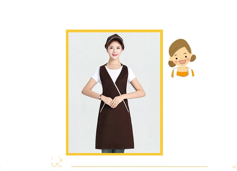 Kitchen tooling milk tea nail shop waiter overalls women fashion cotton21
